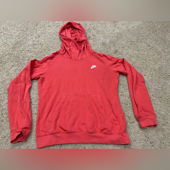 Nike Sportswear Club Pullover Hoodie - Red, Size M - Picture 2 of 5